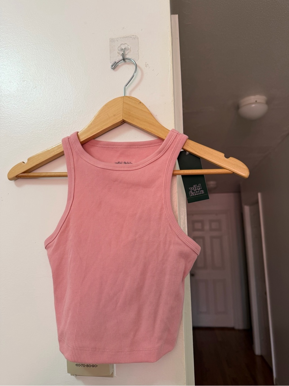 wild fable Blush Pink Ribbed Cropped Tank